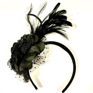 Black fascinator hat headband special occasions